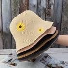 Flower Embroidered Straw Sun Hat