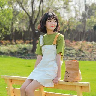 Two-tone Denim Jumper Dress