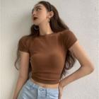 Short-sleeve Skinny Crop T-shirt