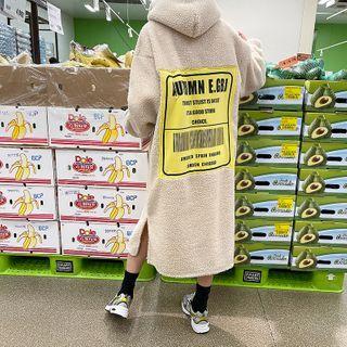 Letter-panel Dumble Hoodie Dress