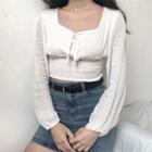 Square Neck Cropped Blouse