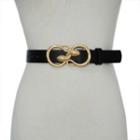 Faux Leather Snake Buckled Belt As Shown In Figure - One Size