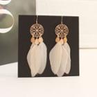 Feather Alloy Fringed Earring