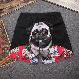 Dog Print Shorts