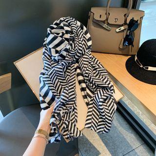 Striped Scarf Black & White - One Size