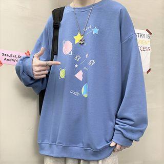 Space Print Sweatshirt