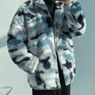 Camouflage-print Fleece Jacket