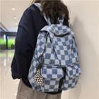 Checkered Buckled Backpack