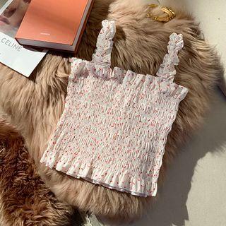Print Crinkle Camisole Top