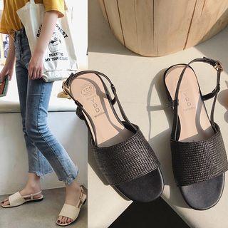 Woven Paneled Sandals
