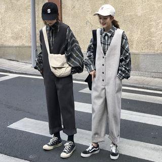 Plaid Shirt / Buttoned Jumper Pants