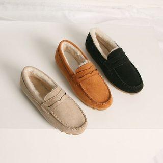 Faux-fur Lining Penny Loafers