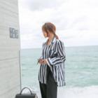 Long-sleeve Stripe Linen Shirt