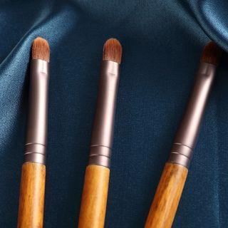 Lip Makeup Brush 1 Pc - Silver & Light Brown - One Size