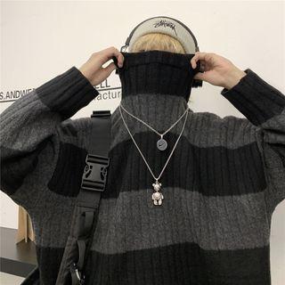 Couple Matching Striped Sweater / Turtleneck Sweater