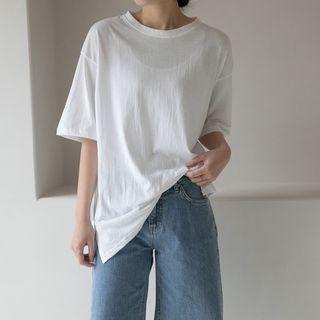 Basic Slit-side Boxy T-shirt