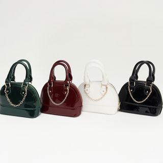 Chain-linked Patent Mini Tote