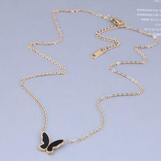 Butterfly Pendant Titanium Steel Necklace