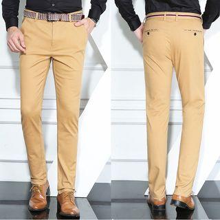 Striped Applique Chino Pants