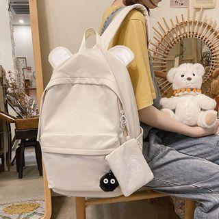 Bear Zip Backpack With Little Bag