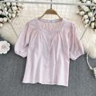 Short Sleeve Round Neck Check Shirt