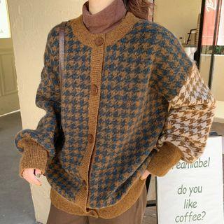 Color Panel Long-sleeve Cardigan