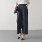Pleated-front Wide-leg Pants