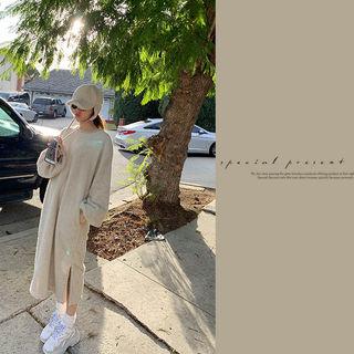 Sherpa Fleece Long Sweatshirt Dress