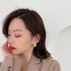Brushed Alloy Earring 1 Pair - 925 Silver - As Shown In Figure - One Size