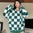 Checkerboard Chenille Sweatshirt