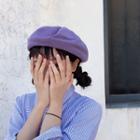 Plain Beret Purple - M=56-58cm