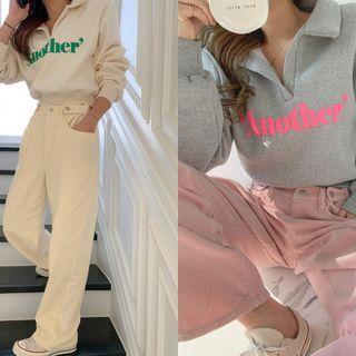 Collared Another Letter Sweatshirt