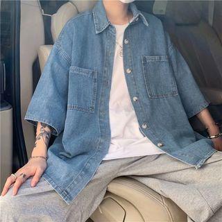 Wide Simple Short-sleeve Top