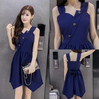 Strappy Asymmetric A-line Dress