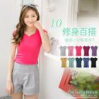 Cap Sleeve V-neck T-shirt