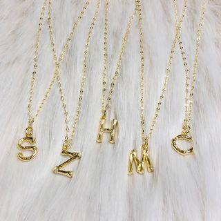 Letter Stud Earring / Necklace / Set