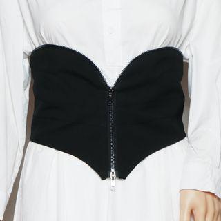 Zip-up Sash Black - One Size