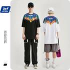 Unisex Icicle-print Loose T-shirt
