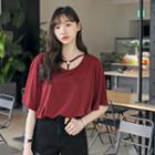 Strappy Scoop-neck T-shirt
