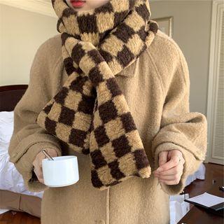 Checkered Fleece Scarf