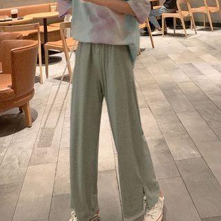 High-waist Drawstring Wide-leg Pants