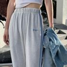 Zip Slit Wide-leg Pants