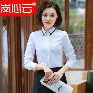 Long-sleeve Shirt / Mini Pencil Skirt / Set