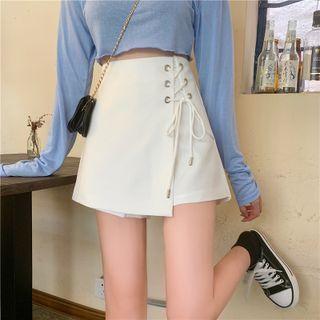 Lace-up A-line Skort