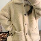 Fleece Single-breasted Jacket Almond - One Size