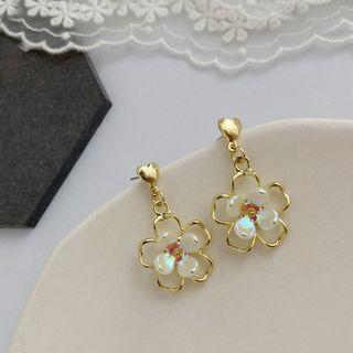 Flower Resin Alloy Dangle Earring