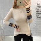 Boatneck Contrast Stripe Sweater