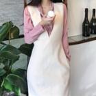 V-neck Long-sleeve Knit Top / V-neck Sleeveless Knit Dress