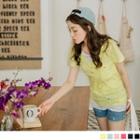 Fake 2-piece V-neck Bamboo Cotton Tee