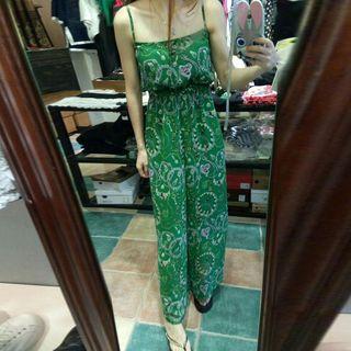 Patterned Spaghetti Strap Jumpsuit